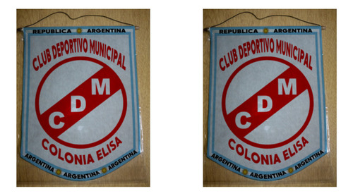 Banderin Mediano 27cm Club Deportivo Municipal Colonia Elisa