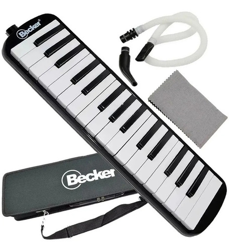 Imagem 1 de 3 de Escaleta Pianica Melodica Becker 37 Teclas M-37 Preto