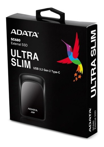 Disco Sólido Ssd Externo Adata 240gb Sc680 Ultra Slim Preto