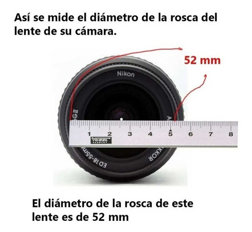Imagen 3 de 3 de Tapa De 58 Mm Diametro Lente Canon Ef-s 18-55 Mm