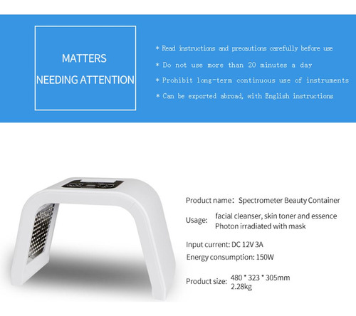 Terapia De Fótons Led, Pdt 7 In1 Rejuvenescimento Da Pele