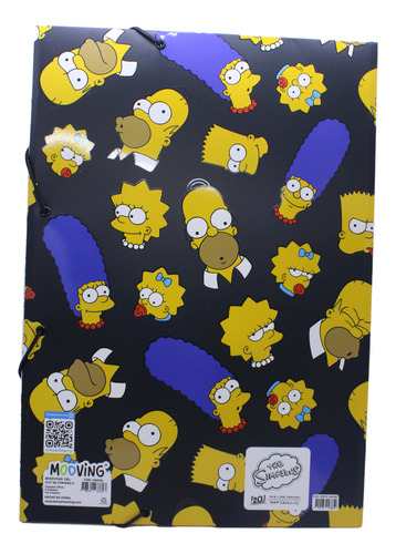 Carpeta 3 Solapas Elastico Los Simpsons Homero Bart Simpson