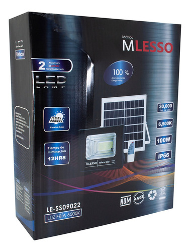 Imagen 5 de 6 de Reflector Mlesso Led 100w Solar