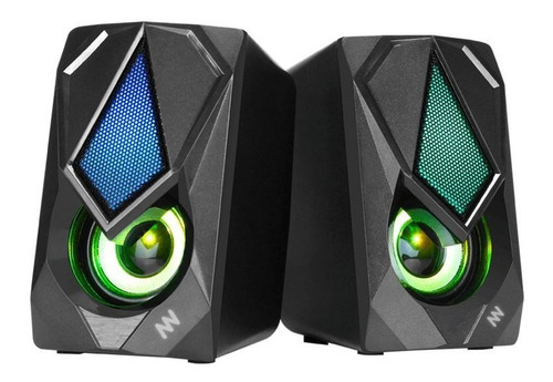 Imagen 5 de 9 de Parlante Gamer Pc 2.0 Newvision Led Rgb Juegos Tv Ps4 Xbox
