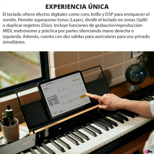 Piano Profesional 88 T Hibridas Px-s5000 Bluetooth Funda Pie