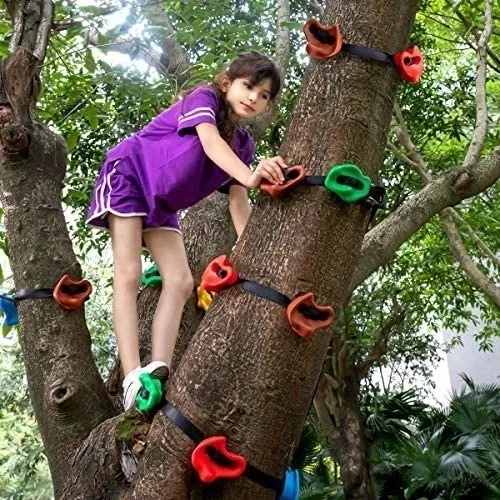 TOPNEW 12 presas de escalada de árboles ninja para escaladores de niños,  rocas de escalada para