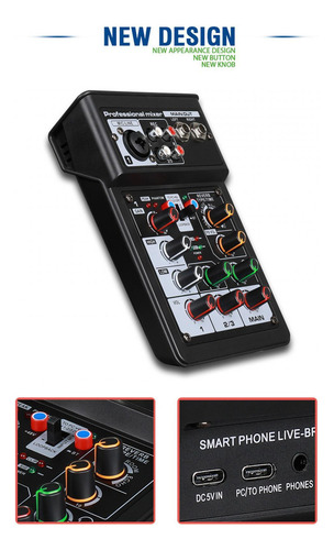 A Dj Audio Mixer Sound Board Console System Interface 48v