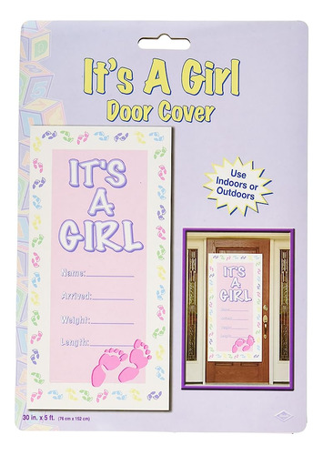 It's A Girl Door Cover Party Accessory (1 Count) (1/pkg)