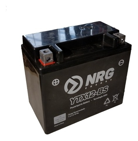 Imagen 2 de 4 de Bateria Nrg Ytx12-bs + Aceite Petronas 20w50 Beitia Motos
