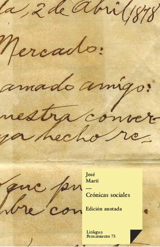 Libro Crónicas Sociales - José Marti Y Perez