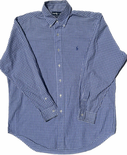 Camisa Polo Ralph Lauren Talla 16-34 Azul A Cuadros