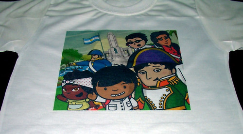 Imagen 9 de 10 de Remeras Niños De Zamba, Niña, S. Martin, Belgrano, Paka Paka