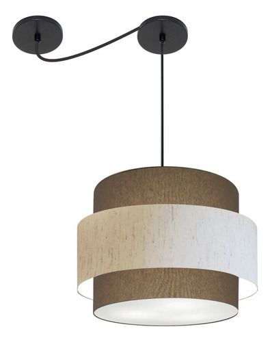 Lustre Sala De Jantar Com Desvio Vivare Md-4398 Cúpula 45cm