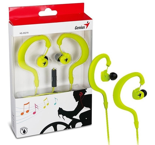 Auriculares Genius Hs-m270 -manos Libres Mic Running - Green