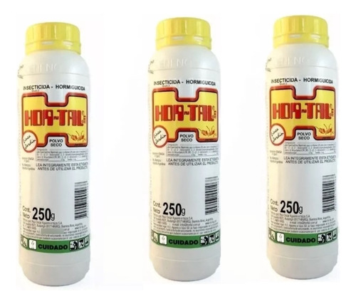 Hortal Polvo Hormiguicida Repelente Hormigas X 250 Gr X 3 Un