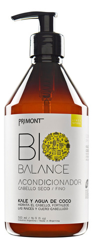 Primont Acondicionador Vegano Bio Balance Kale Y Coco 500ml