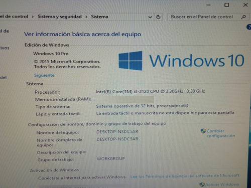 Cpu Computadora Armada Core I3 A 3.3 Tarjeta Lenovo (Usado)