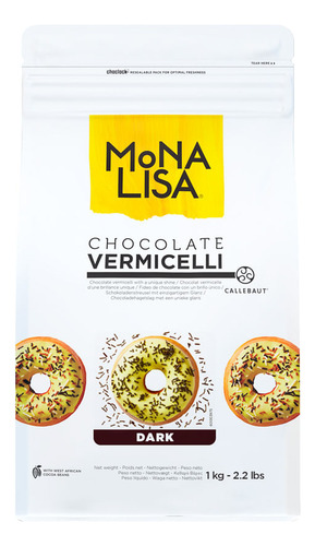 Granulado De Chocolate Belga Amargo 1kg Vermicelli Monalisa