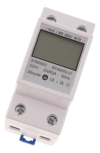 Monofásico Carril Din Tipo Kilowatt- Kwh Meter 220v 50 /