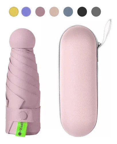 Paraguas Sombrillas Bolsillo Plegables Anti-ultravioleta Color Violeta