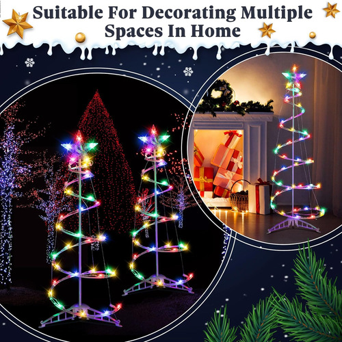 Kanayu 2 Lámparas Led De 3 Pasteles En Espiral Para Árbol De
