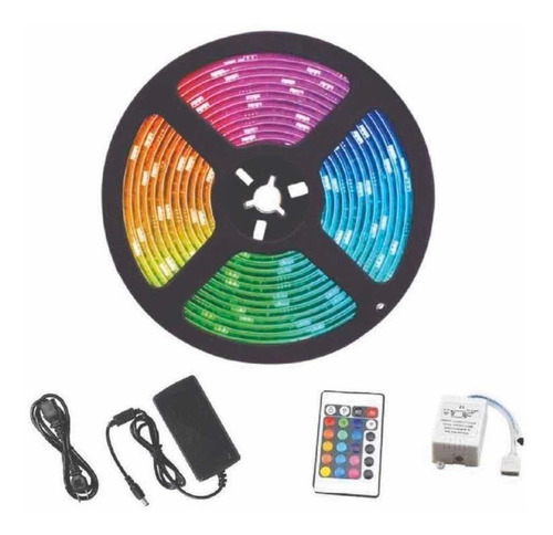 Cinta Led 5050 12v Rgb (multicolor) +control + Adaptador 5mt