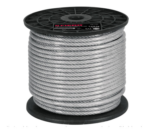 Guaya De Acero 3/32'' Recubierta Pvc De 75 M, Carga 330 Kg