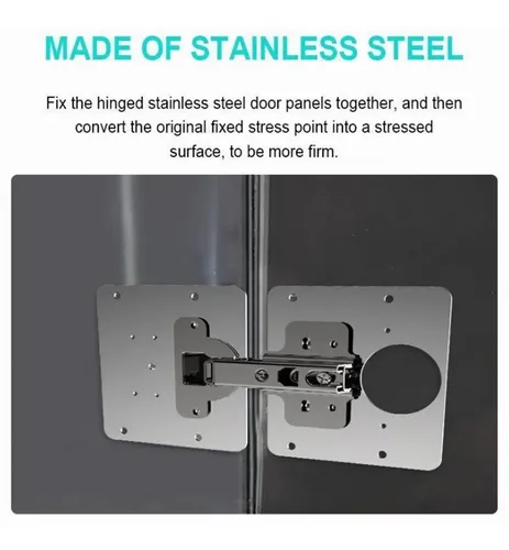 Par De Placa De Reparacion Bisagra Mueble Tornillos Puerta