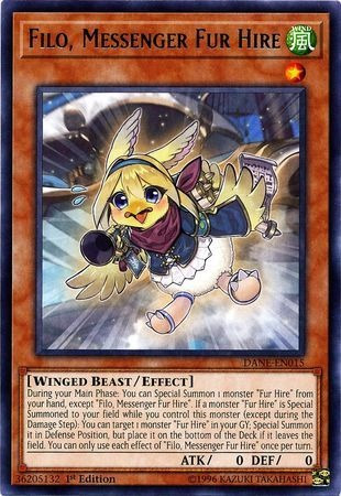 Yugioh! Filo, Messenger Fur Hire - Dane-en015