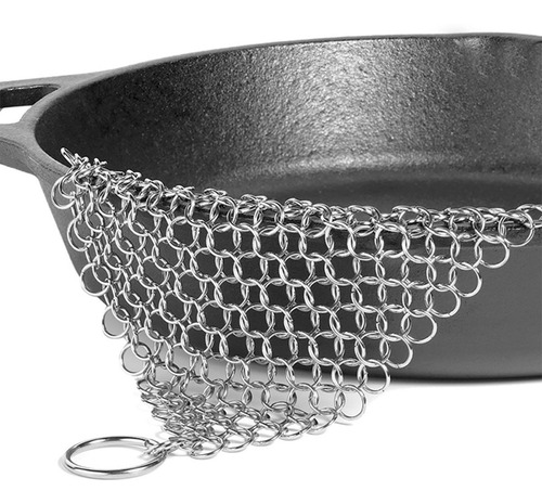 Estropajo Zacate Acero Inoxidable Limpiador Hierro Sarten C5 Plateado