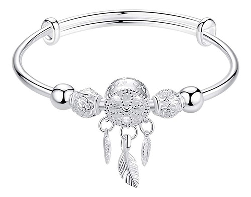 Pulsera Clásico Hecha A Mano De Plata De 925, Atrapasueños