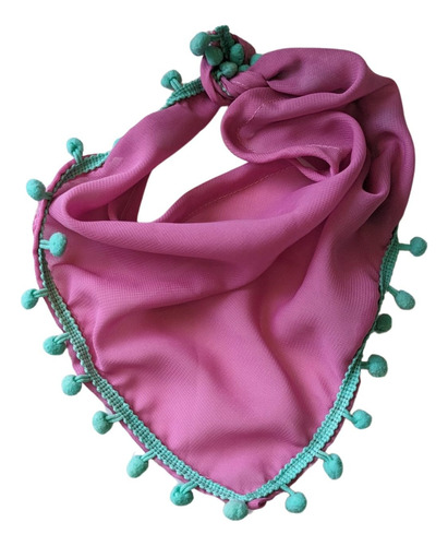 Pañoleta Pashmina Bandana Con Borlas Encaje Coquette