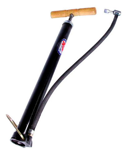 Bomba De Ar Pequena Para Bicicleta Com Cabo De Madeira