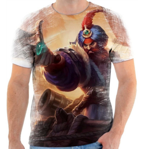 Camiseta Camisa Lol League Of Legends Gangplank Sultão.