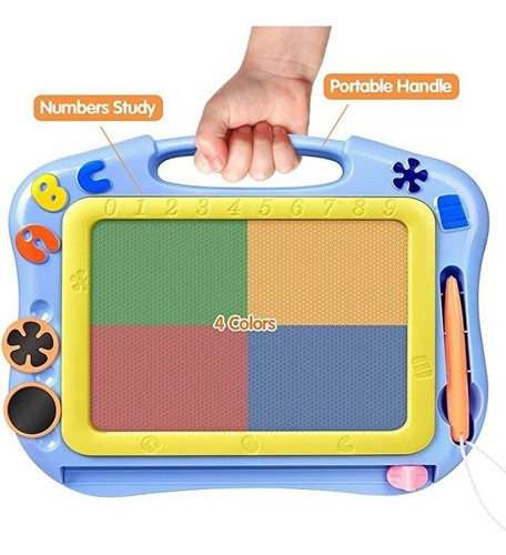 Tablero De Dibujo Magnético For Niños, Colorido Borrable
