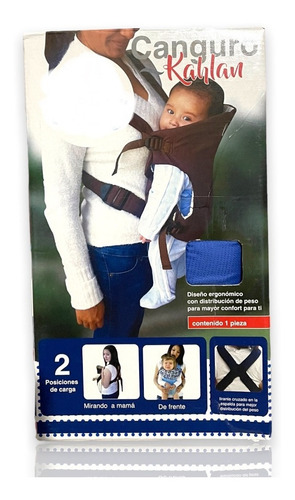 Canguro Portabebés 2 Posiciones Ergonómico Calidad Superior Color Azul