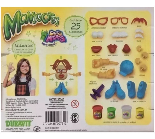 Juego De Masa Duravit Monigotes Art. 731 Planeta Juguete
