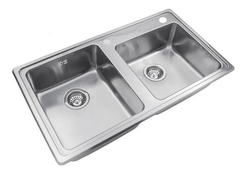 Pileta Bacha Cocina Acero Johnson Doble Q 085 A Linea 304