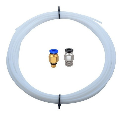 Imagem 1 de 1 de Tubo Ptfe Teflon 1,75mm Com Conectores Impressora 3d