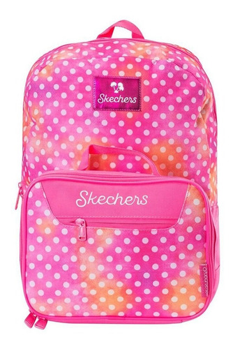 Imagen 1 de 3 de Mochila Escolar Skechers Niñas Rosada Incluye Lonchera