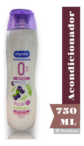  Acondicionador Algabo 0% Acai Y Romero X 750ml Antioxidante