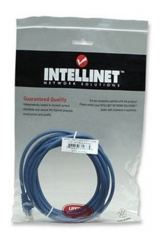 Cable De Red Intellinet 3 Mts Cat 5e Utp Azul Mod 319775