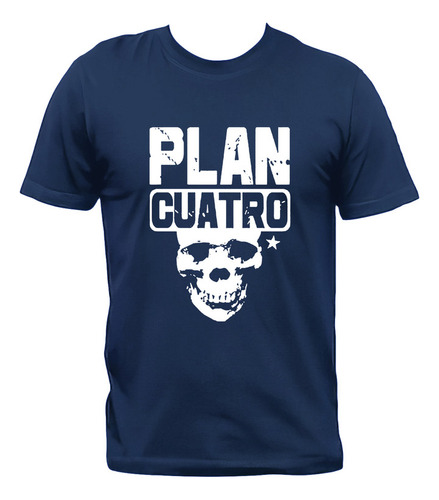 Remera Plan 4 Calavera Groove Metal Algodón Premium