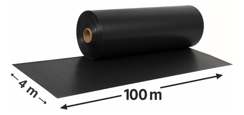 2 Lonas Plásticas Preta 4x100 Metros - Bobinas De 13kg Cada