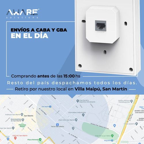 Tp-link Access Point Eap655 Wall Wifi 6 Ax3000 Placa De Red