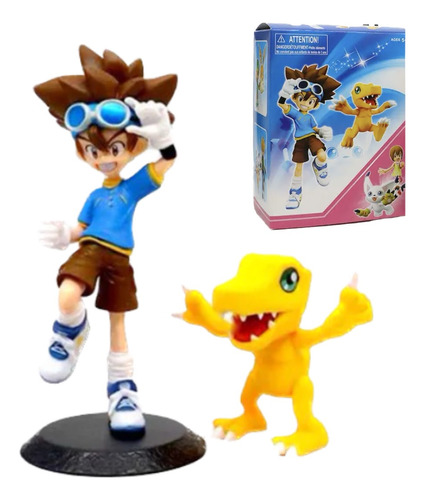 Digimon Adventure Figura Taichi Tai Y Agumon Con Caja