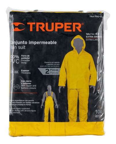 Conjunto Impermeable Doble Capa, Talla Xg, Truper
