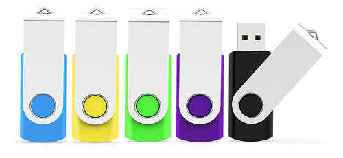 Paquete De 5 Unidades Flash Usb De 4 Gb Usb 2.0, Unidad De M