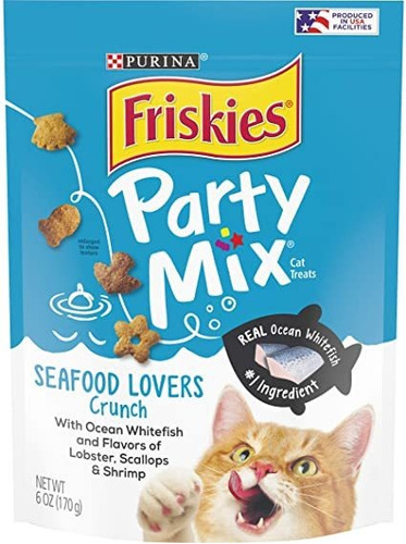 6x Sobres Friskies Premios Gatos Sabor Langosta Camarón