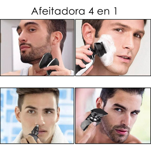 Afeitadora Eléctrica Carga Usb 4 En 1 Máquina Afeitar Hombre